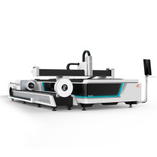 Chrome steel sheet and tube exchanged platform dual use laser cutting machine
